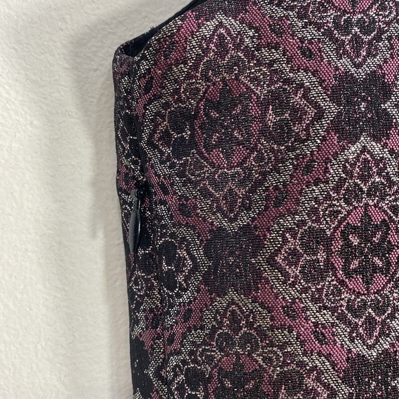 Victor Costa Elegant Cocktail Sheath Sleeveless Metallic Women's 8 Purple - Picture 6 of 11